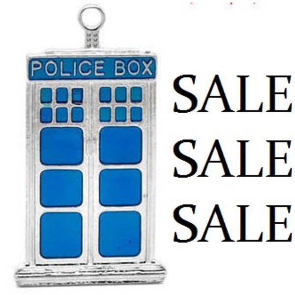 10 Large Silver and Blue Tardis Police Box - Bulk Pricing