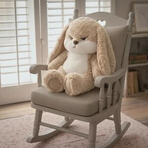 Grumpy Bunny Plush Toy – Soft Cotton Stuffed Rabbit