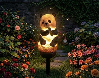 Lámpara de resina con forma de animal, decoración de jardín, luces LED para exteriores, lámpara decorativa impermeable de fantasía, luces solares para jardín.