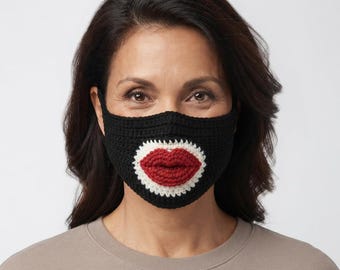 Haakpatroon voor een lippenmasker | DIY Halloweenkostuum (PDF-download)