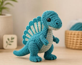 Haakpatroon voor een amigurumi dinosaurus | PDF digitale download | Speelgoedpatroon geschikt voor beginners
