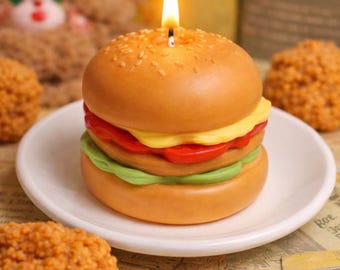 Burger and Fried Chicken Scented Candle, Fast Food Candle Decor, Funny Food Candle, Novelty Gift, Cute Aesthetic Room Decor