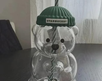 Genuine Starbucks Bearista Bear Glass Cold Cup 2026 | Holiday Exclusive Tumbler