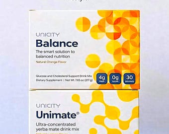 Unicity Balance & Unimate Pack of 2 | Yerba Mate Energy Drink Mix