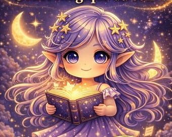 Fantasy Story PDF – Lunéa Guardian of Stories Book | Conte féerique français | Livre numérique illustré | Printable Fairy Tale