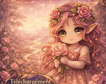 Fantasy Story PDF – Roselyn The Garden of Promises Book | Conte féerique français | Livre illustré magique | Printable Fairy Tale | Fantasy