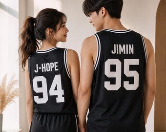 Custom BTS Basketball Jersey, Personalized K-pop Sports Shirt, Bangtan Fan Merch