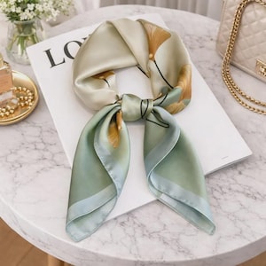 Bufanda de seda morera para mujer / Pañuelo bohemio vintage / Pañuelo elegante para el cuello / Bufanda de moda de lujo