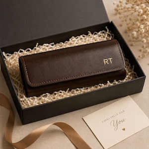 Custodia per occhiali in pelle / Regali per testimoni dello sposo / Custodia pieghevole con iniziali / Custodia incisa al laser / Custodia per occhiali personalizzata / Regalo per proposta di matrimonio