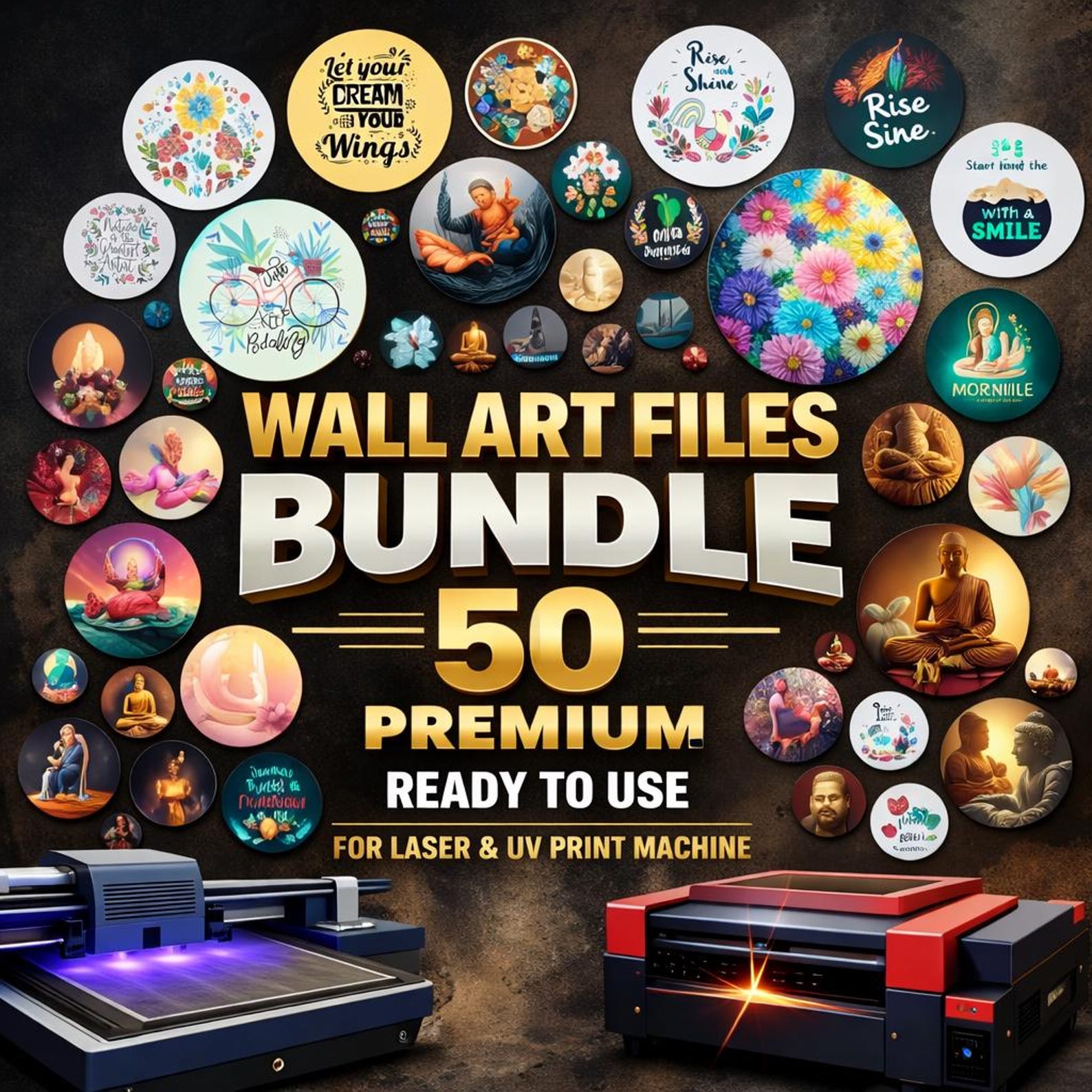 Full Art File Buy 50 Indian Wall Art Files Bundle for Laser, UV Print (CDR V-15 ...