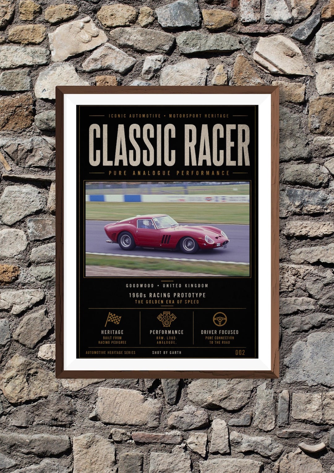 Classic Red 1960s Race Car Poster | Goodwood Motorsport Print - Etsy UK