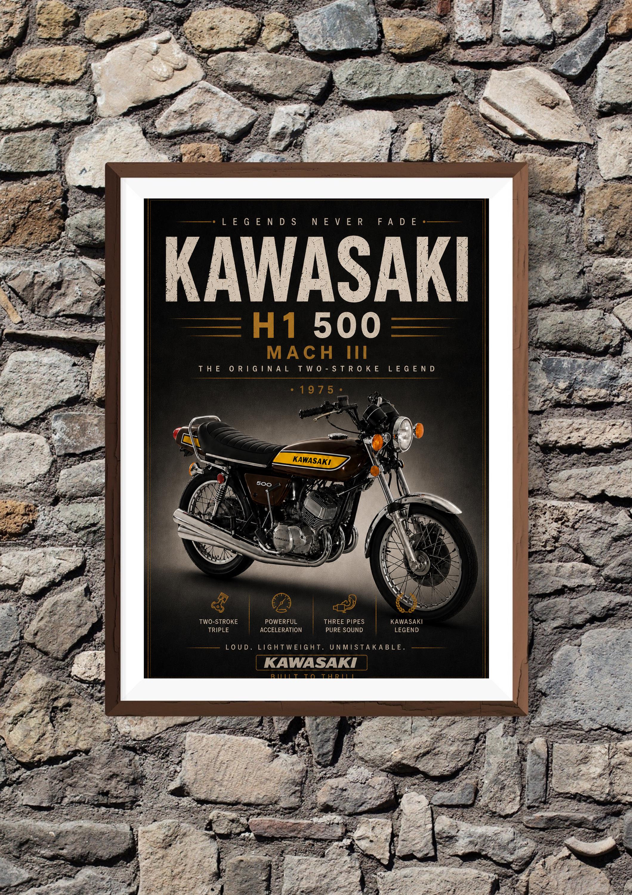 Kawasaki H1 Art - Etsy Singapore