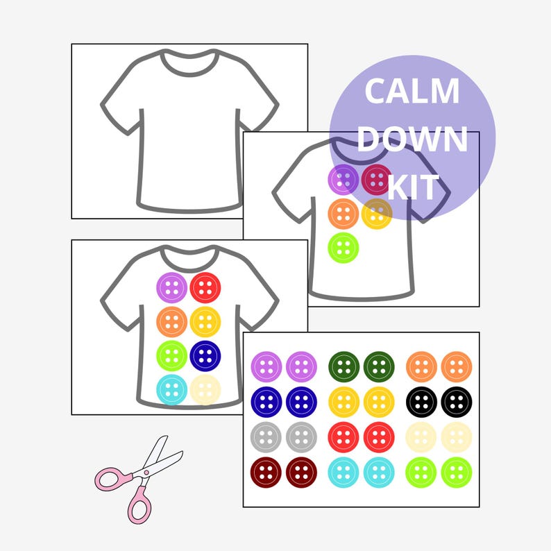 Printable Pattern Activity With Buttons - Montessori Button Sorting ...
