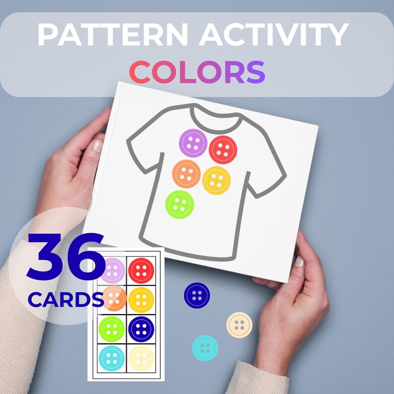 Printable Pattern Activity With Buttons - Montessori Button Sorting ...