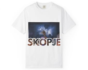 T-shirt stadsgezicht van Skopje | T-shirt met skyline Macedonië