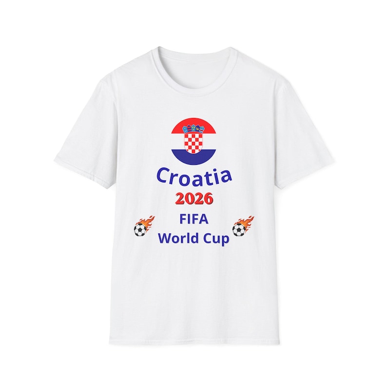Croatia 2026 FIFA World Cup T-Shirt | Soccer Crest, Football Fans image 1
