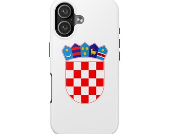 Croatian Coat of Arms Tough Phone Case | Croatia Shield Checkerboard Emblem