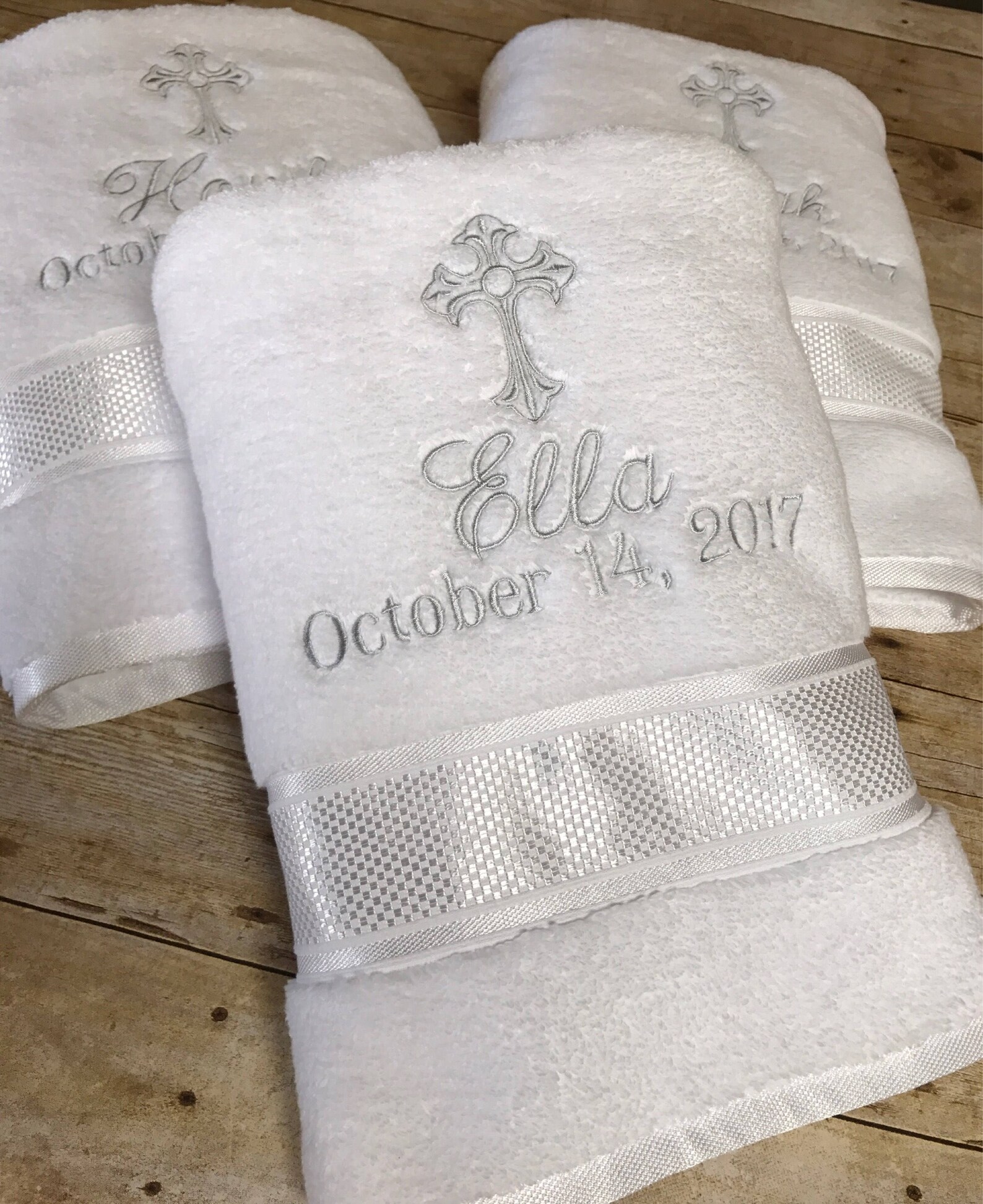 Baptism Towel Christening Towel Baptism Towels Etsy