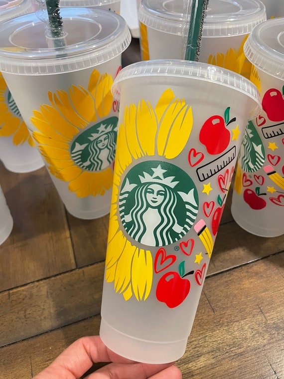 Teacher Gift Teacher Appreciation Gift Starbucks Sunflower Etsy