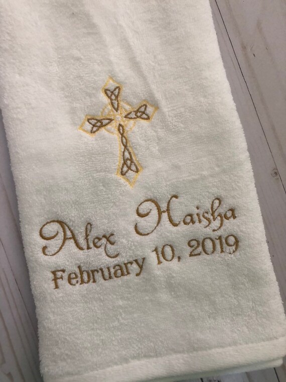 christening towels