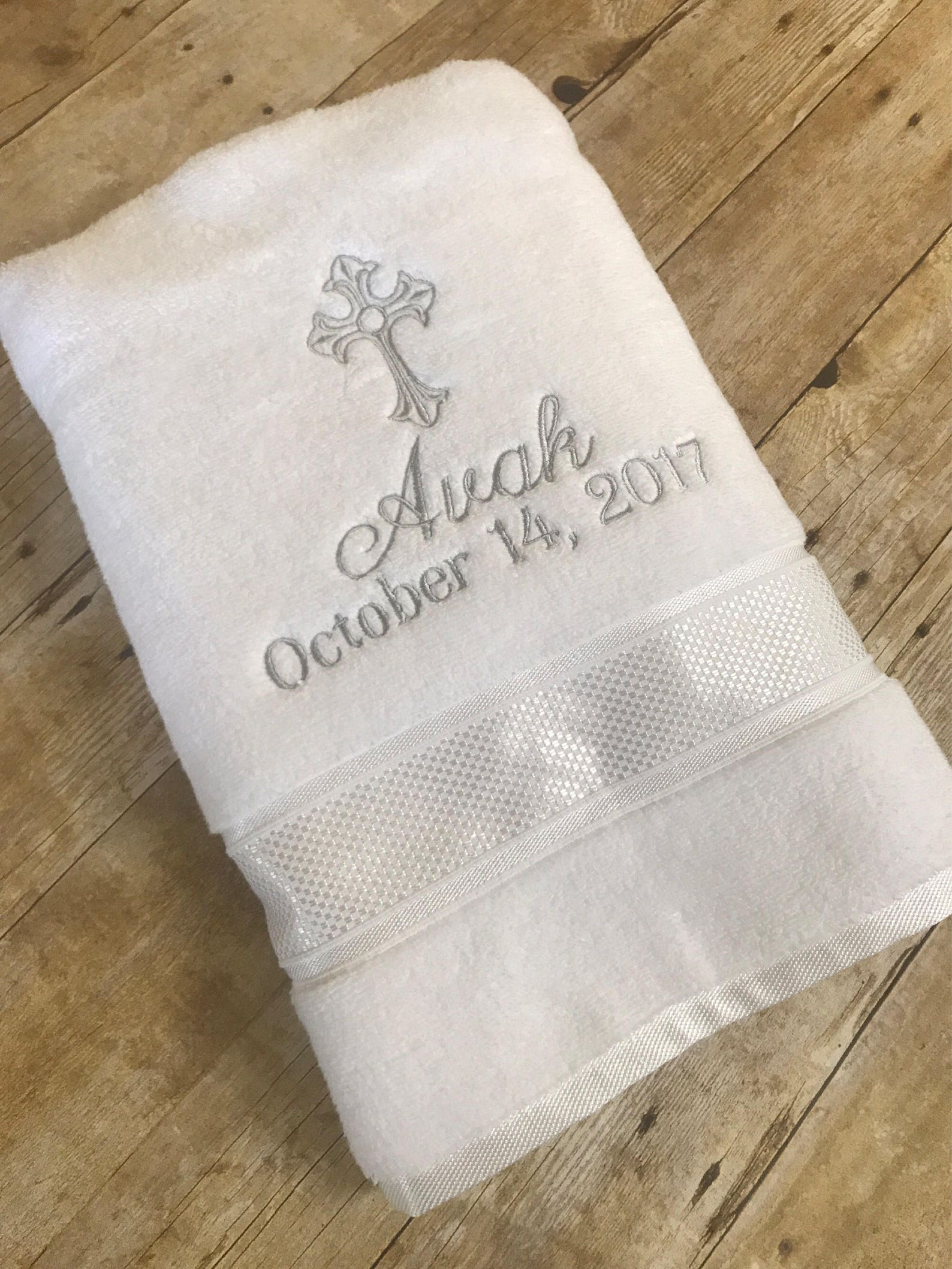 Baptism Towel Christening Towel Baptism Towels Etsy
