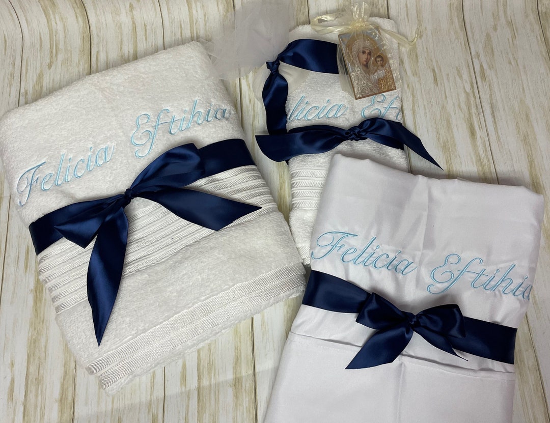 Baptism Towel Christening Towel Baptism Towels Etsy