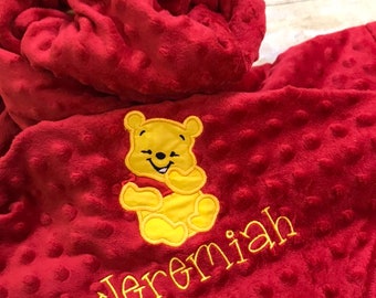 Winnie the Pooh Baby Blanket ~ Personalized Baby Blanket ~ Custom Baby Blanket