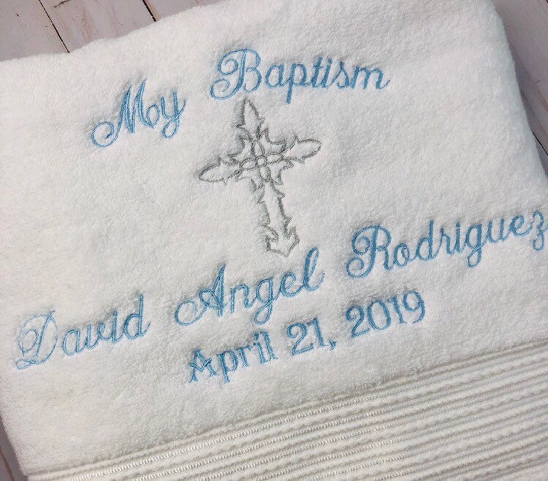 Baptism Towel Christening Towel Baptism Towels Etsy