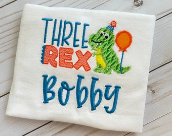 Three Rex Shirt ~ Three Rex Party~ Dinosaur tee