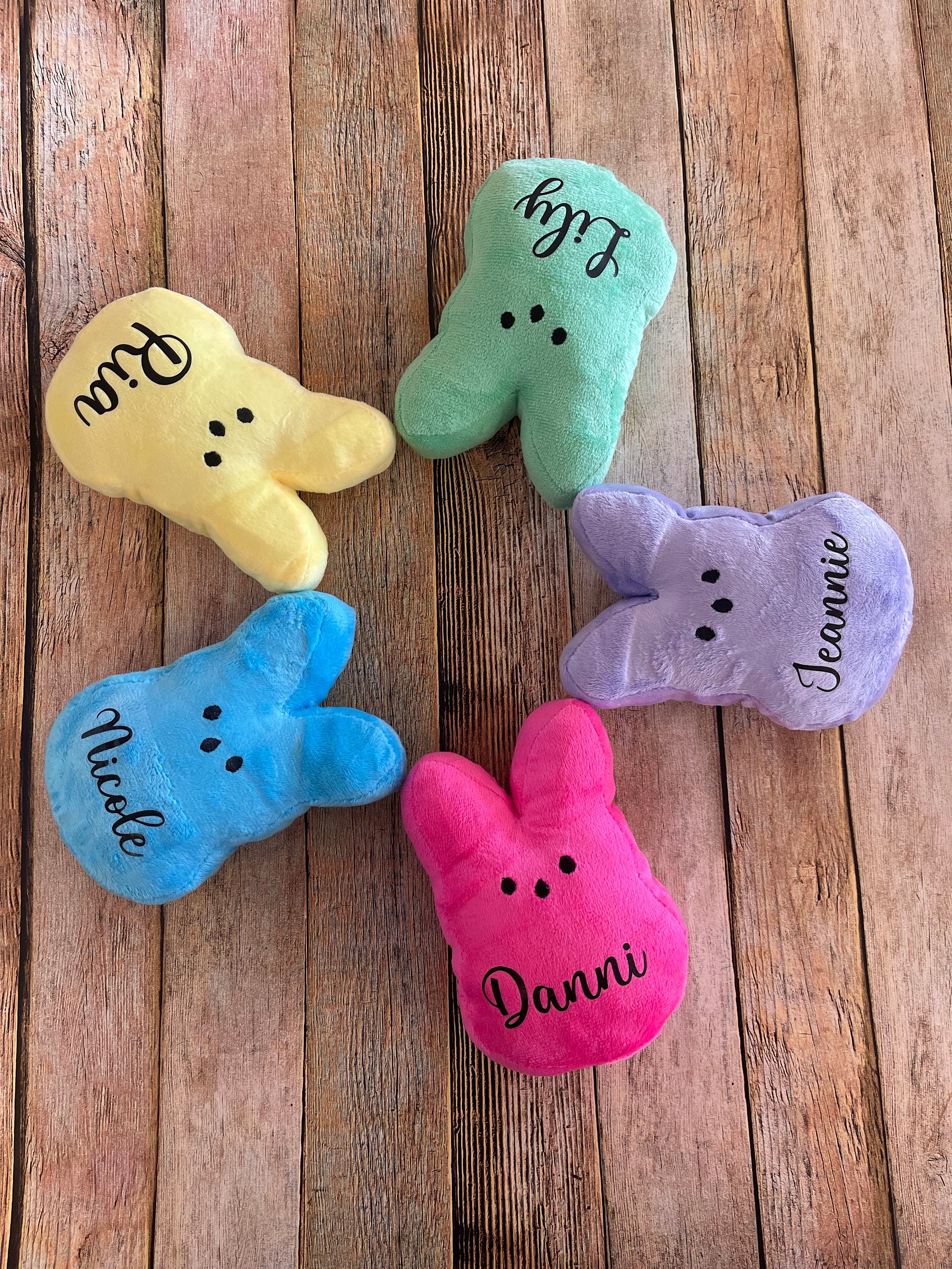 Peep Bunny Personalized Easter Dog Toy- Custom Squeaky Dog To