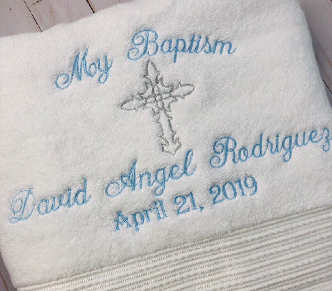 Baptism Towel Christening Towel Baptism Towels Etsy Nederland
