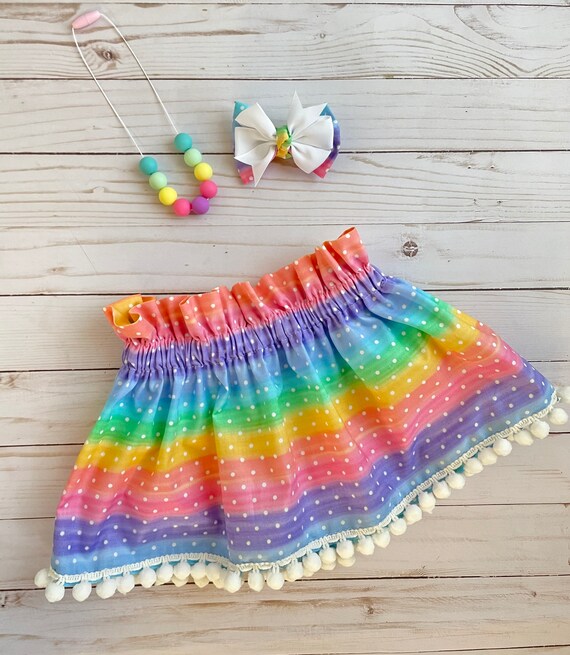 Etsy top rainbow skirt