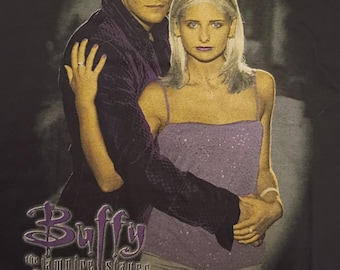 Vintage Buffy The Vampire Slayer T-shirt 1998 Rare New Buffy And Angel