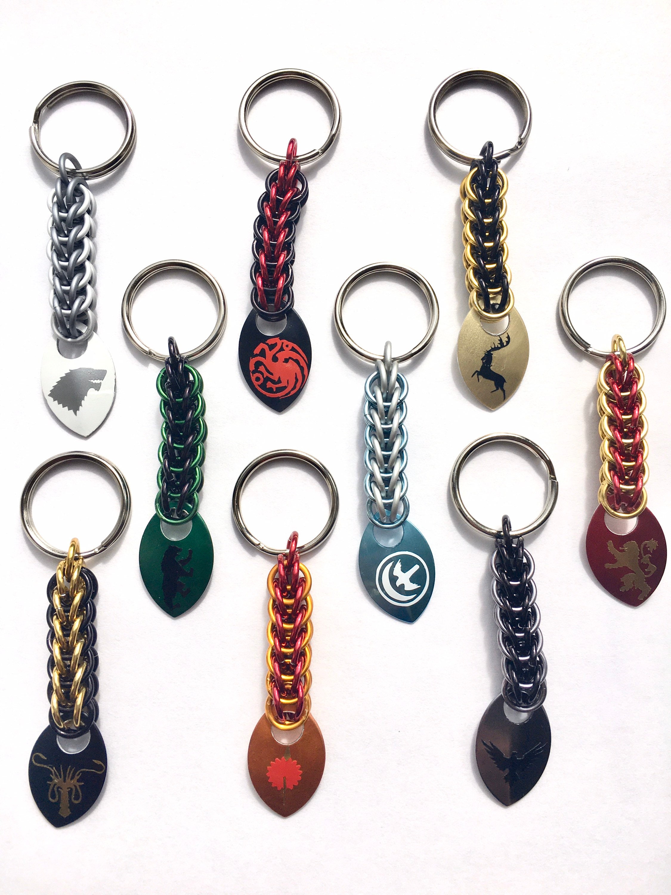 Game of Thrones House Inspired Chainmail Dragon Tail Keychain - Etsy Norway