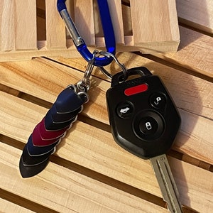 Dragon Scale Chainmail Keychain - Red & Black