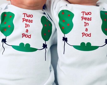 Best Selling Items for Twins, Two Peas In A Pod, Twin Baby Shower Gift, Neutral Twin Shirts, Multiple Babies, Matching Baby Outfits, Twin