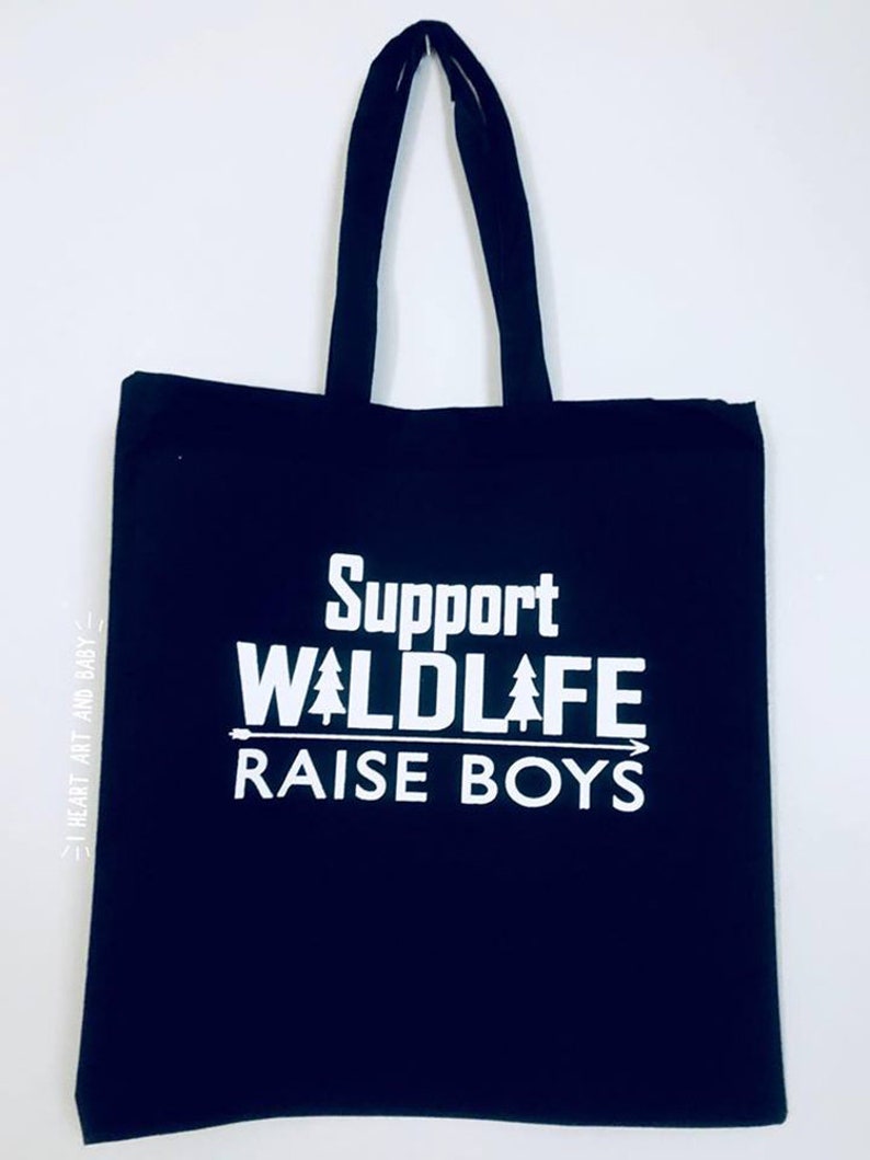 Mom of Boys Bag Support Wildlife Raise Boys Boy Mom Gift image 1