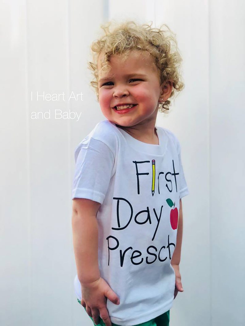 First Day of Preschool Shirt, First Day of Pre K, First Day of School Outfit, Preschool Outfit, Back To School Shirt, Free Shipping image 3