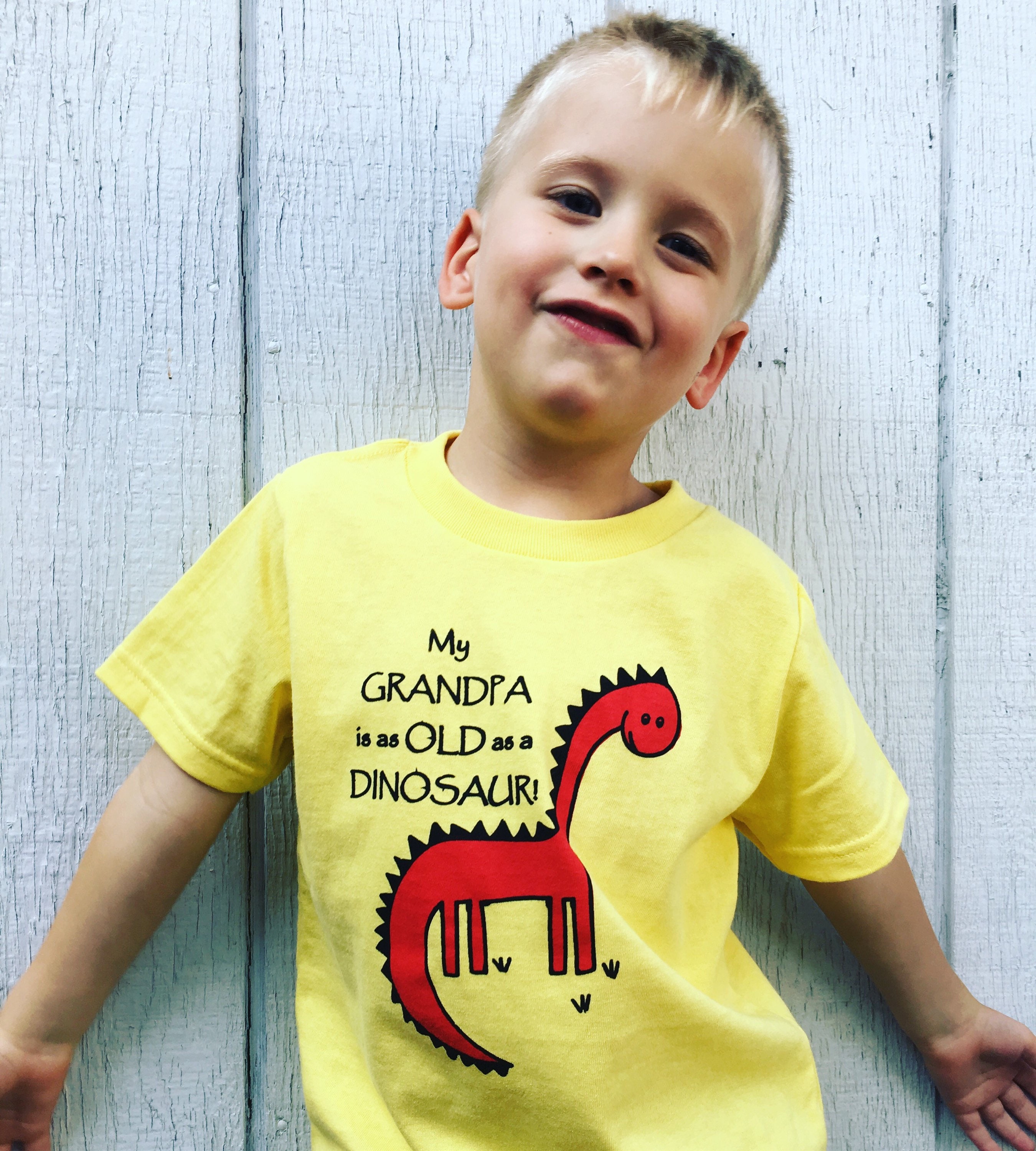 My Grandpa is as Old as a Dinosaur Funny Kids Shirt Toddler | Etsy