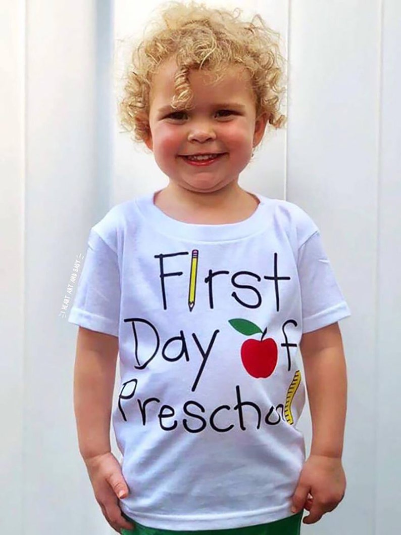 First Day of Preschool Shirt, First Day of Pre K, First Day of School Outfit, Preschool Outfit, Back To School Shirt, Free Shipping image 4