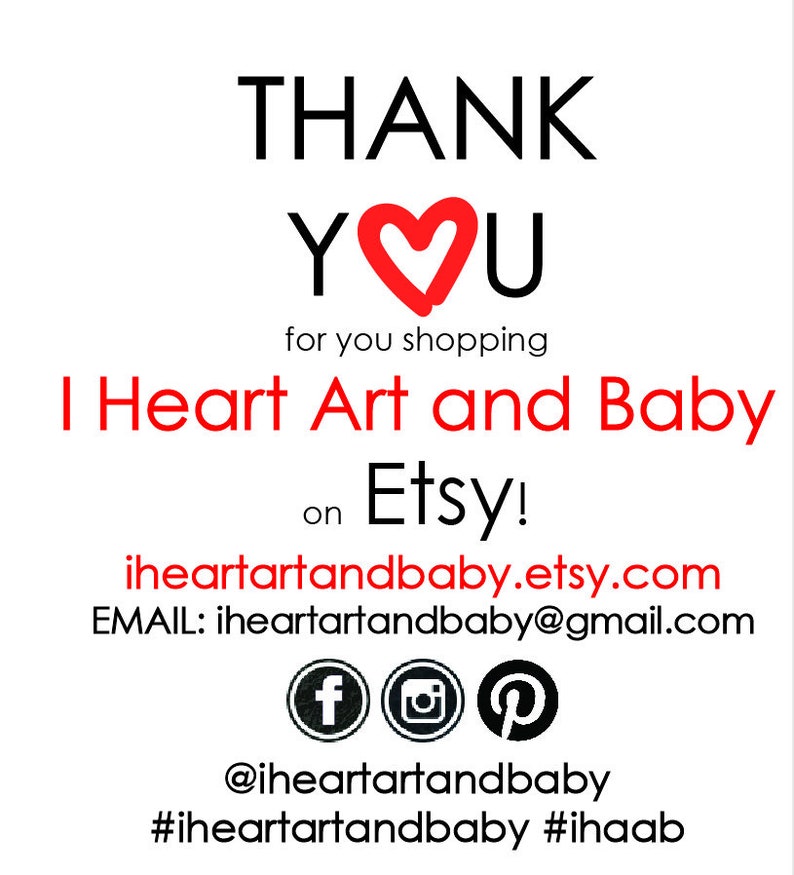 以下が含まれることがあります： EtsyのI Heart Art and Babyでお買い物いただきありがとうございます！ iheartartandbaby.etsy.com EMAIL: iheartartandbaby@gmail.com @iheartartandbaby #iheartartandbaby #ihaab