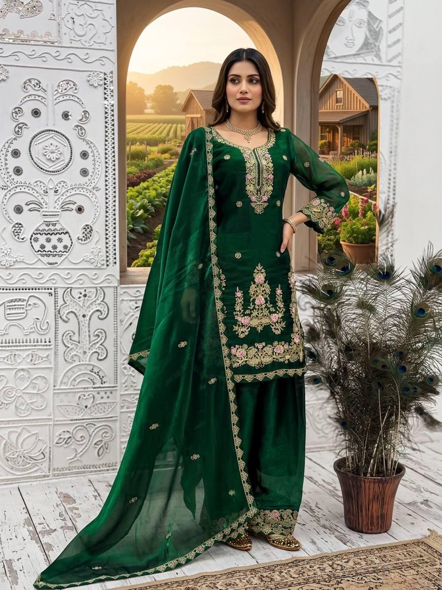 Bottle Green Sharara - Etsy
