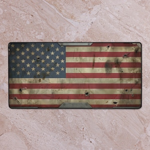 Distressed American Flag Gun Cleaning Mat Tactical Desk Pad Patriot Mousepad Gift