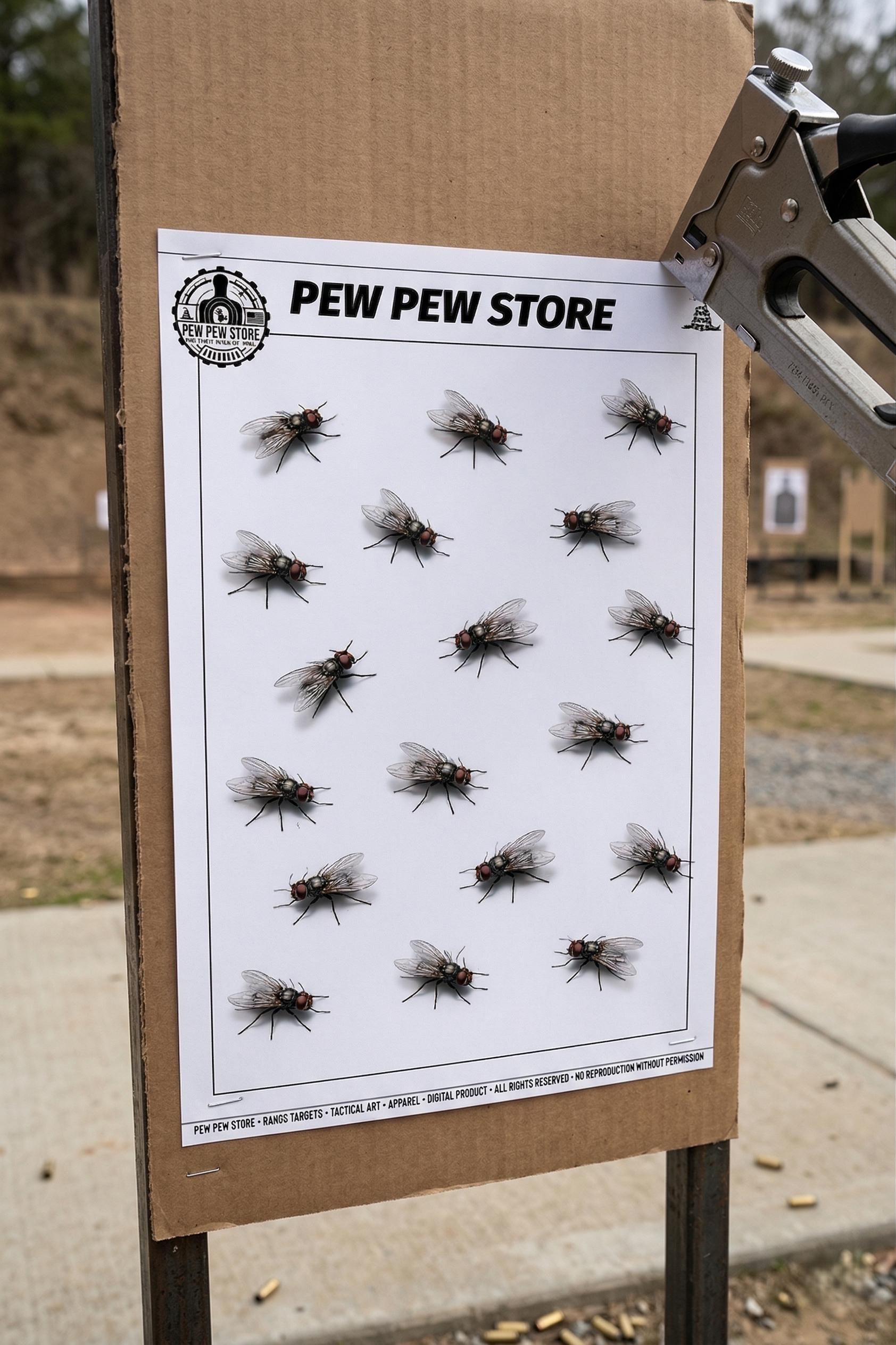 Printable Fly Shooting Target PDF Fun Insect Plinking Range Game ...