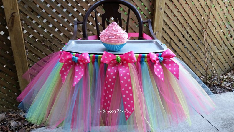 High Chair Tutu Cake Smash Decoration
