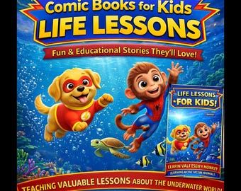 Cómic de Héroes Peludos / Recurso de aprendizaje para explorar los animales marinos (Descarga en PDF)