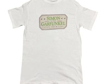 Vintage 80s Simon & Garfunkel Japan Tour 1982 Band Tees.