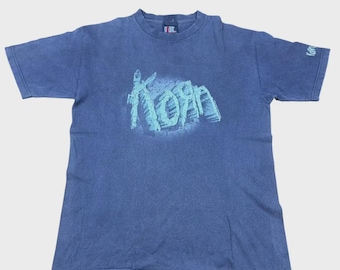 Vintage Sun Faded Distress Korn Band Giant Tag Y2K