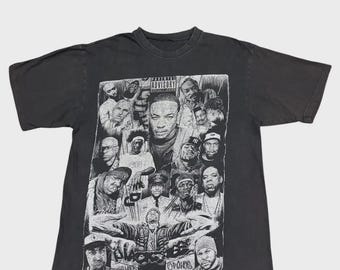 Vintage Rap Tees Hip Hop Legends Snoop Dogg Tupac The D.0.C Xzibit 50 cent Jay Z Big Pun