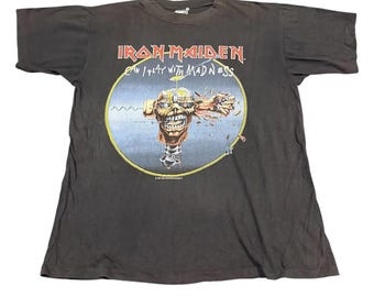 Vintage Iron Maiden “Seventh Son of a Seventh Son” Band Tee (Black, Graphic, Rare)
